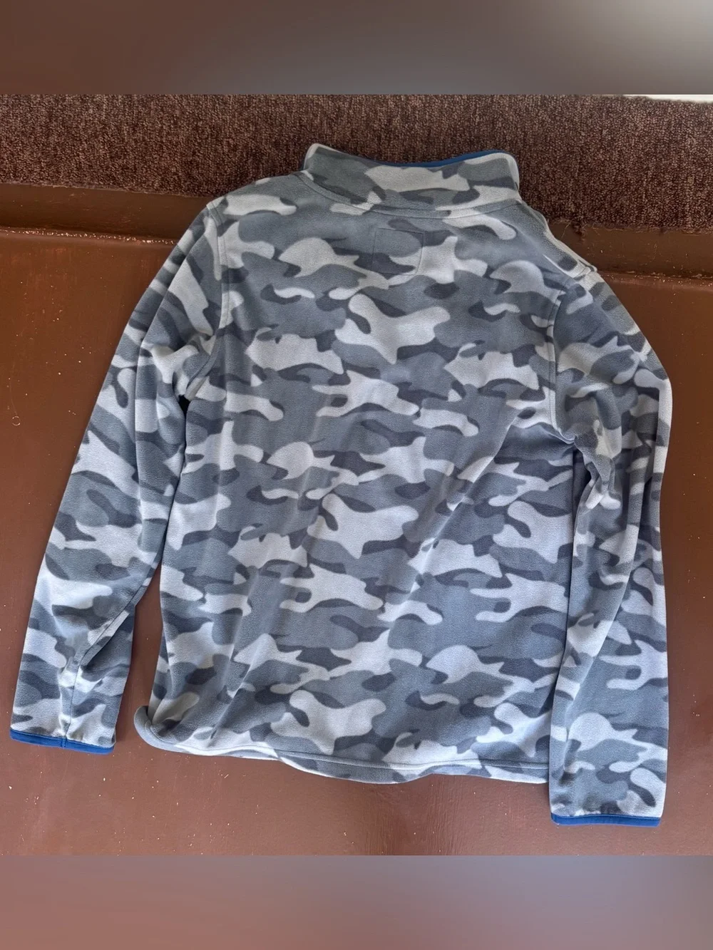 Osh Kosh Boys Blue and Gray Camo Full Zip Fleece - Size 14 - New